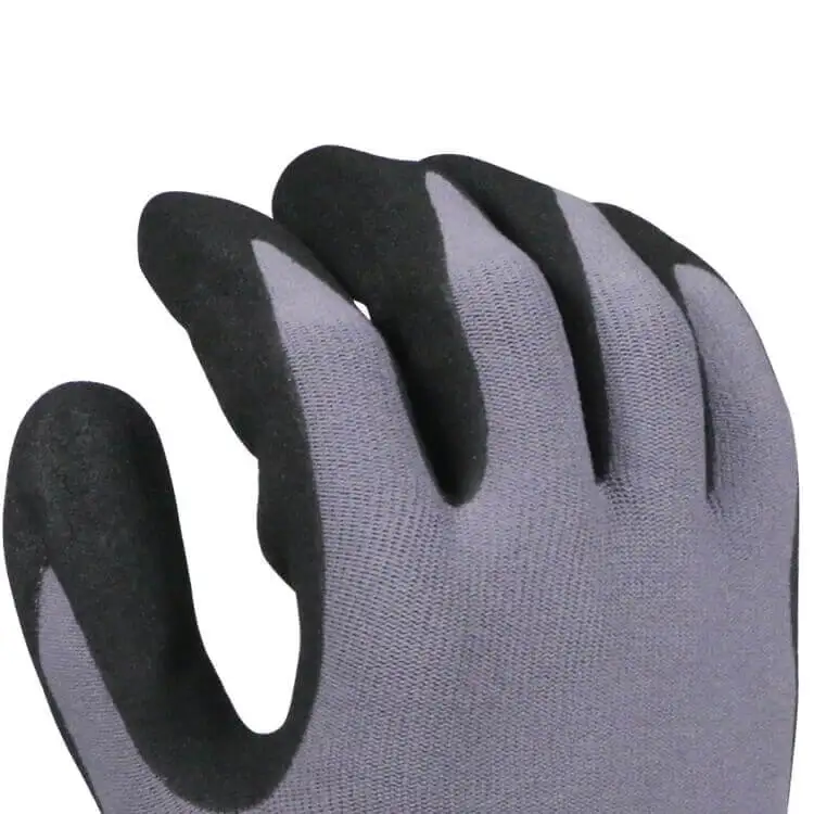 ENTE SAFETY nylon spandex softness nitrile sandy finish working oil and gas  good grip garden worker gloves