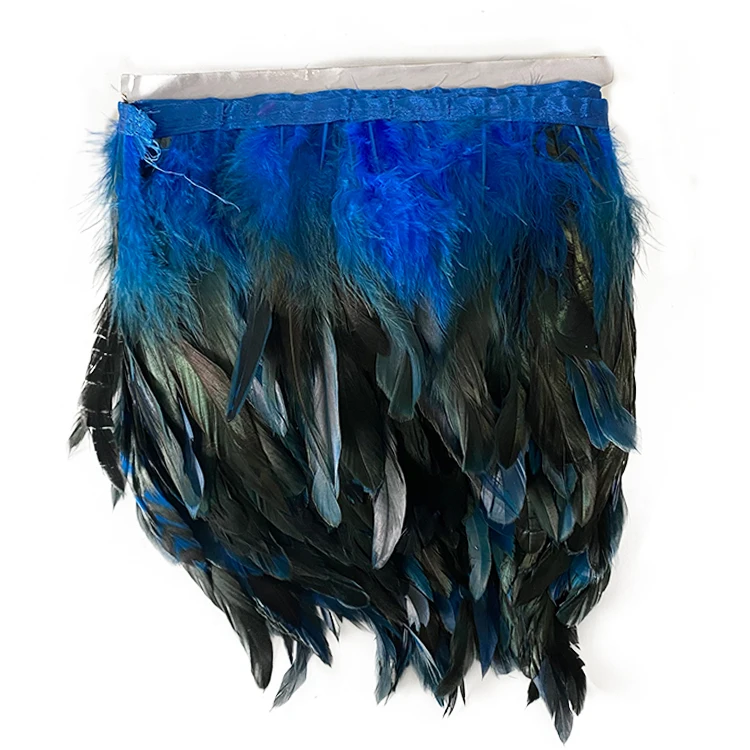 Natural Rooster Feathers Trim Fringe for Crafts Plumas Feather Trim Ribbon Wedding Sewing Accessories Diy Decoration