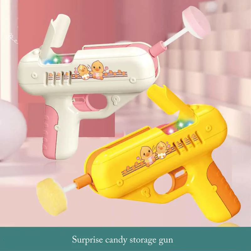 
Sweet lollipop gun candy toys plastic candy storage light musical creative gift toy 