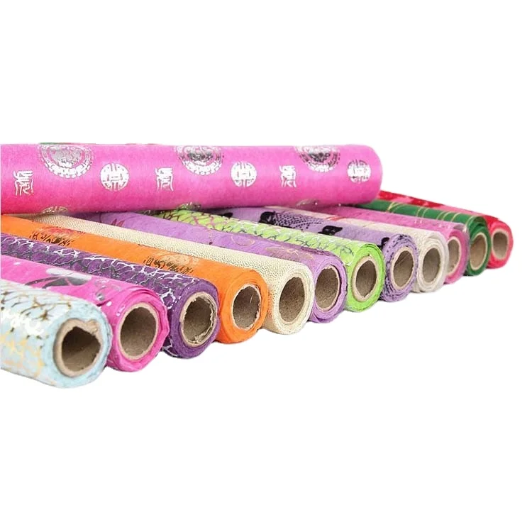 
Custom Gift Tissue Wrapping Paper Roll Paper Non Woven Decorative Paper Screen Printing Virgin Mixed Pulp 