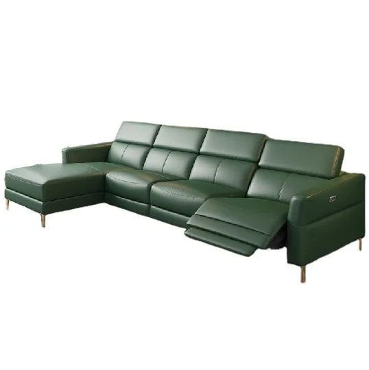 YASITE 2021 Power Genuine Leather Living Room Sofa Set Italian Modern Luxury