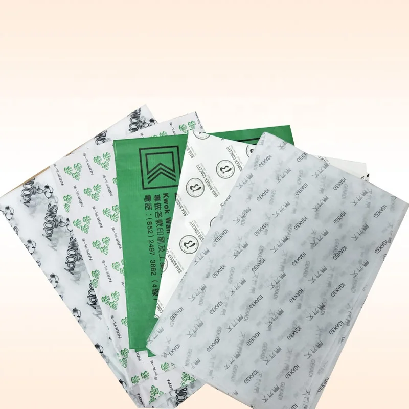 
Customized logo printing wrapping tissue paper for clothes 