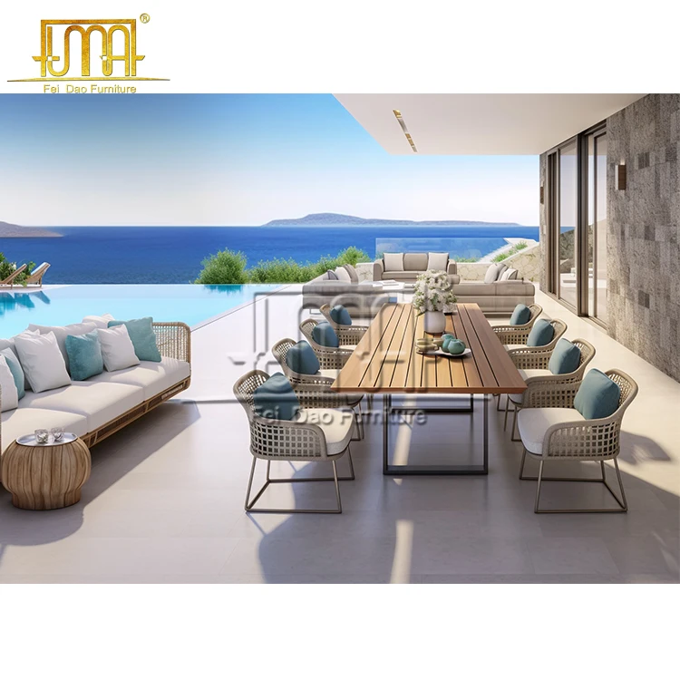 Patio Furniture Outdoor Restaurant Teak Wood Garden Dining Set