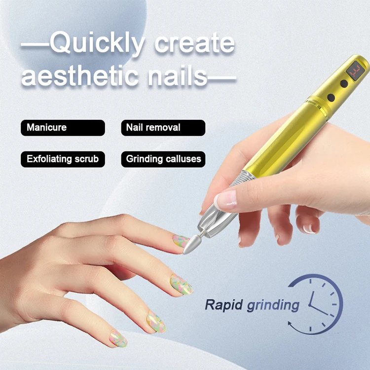 Professional Custom Portable Electric Manicure Machine Nail File Nail Tools 11 Drill Bits Efile Nail Drill Machine