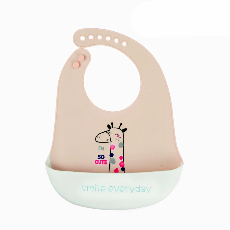 
Fashionable silicon Baby Bib Waterproof Infant Bibs Newborn Feeding Cloth Toddle Boys Girls Adjustable Different Styles of Bibs 
