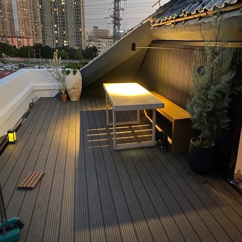 Outdoor Raw Material Anti-uv Wood Plastic Composite Decking Timber Wpc Decking