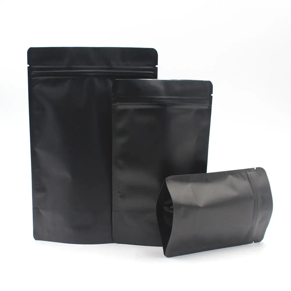 
Various Sizes Matte Green / Blue / Gold / White / Black Aluminum Foil Plastic Ziplock Packaging Bags Stand Up Zip Lock Pouches 