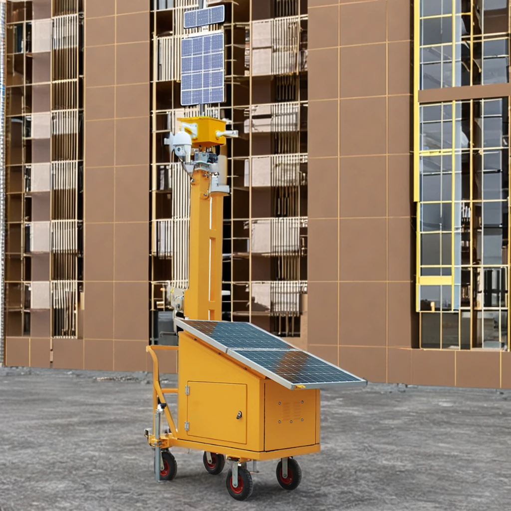 Small Body Solar CCTV Trailer for  Monitoring