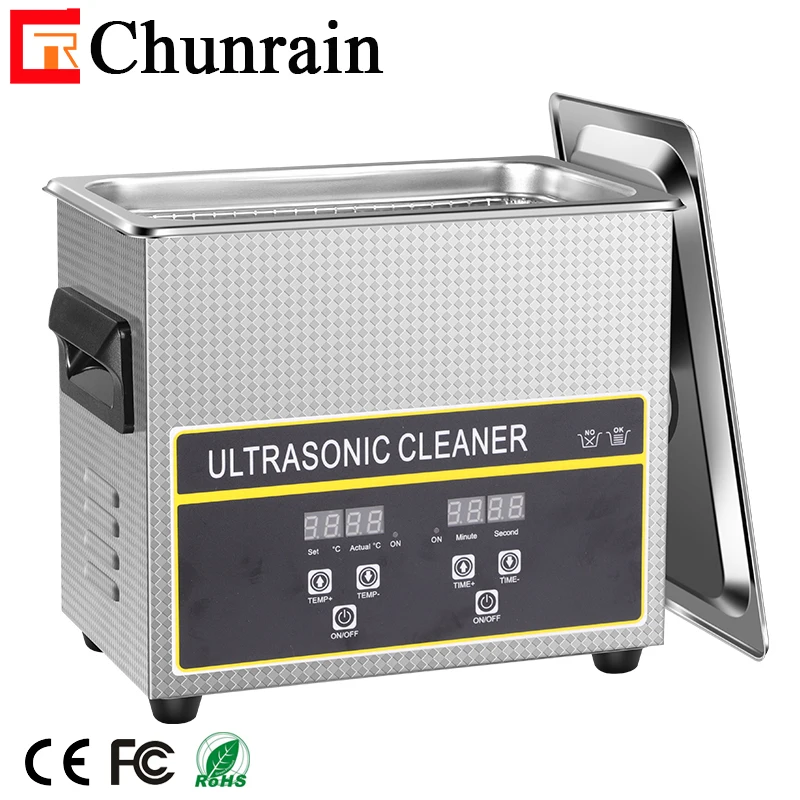 Desktop Digital Ultrasonic cleaner with heater degas and semiwave for dental lab CR-020S 3.2L 120W