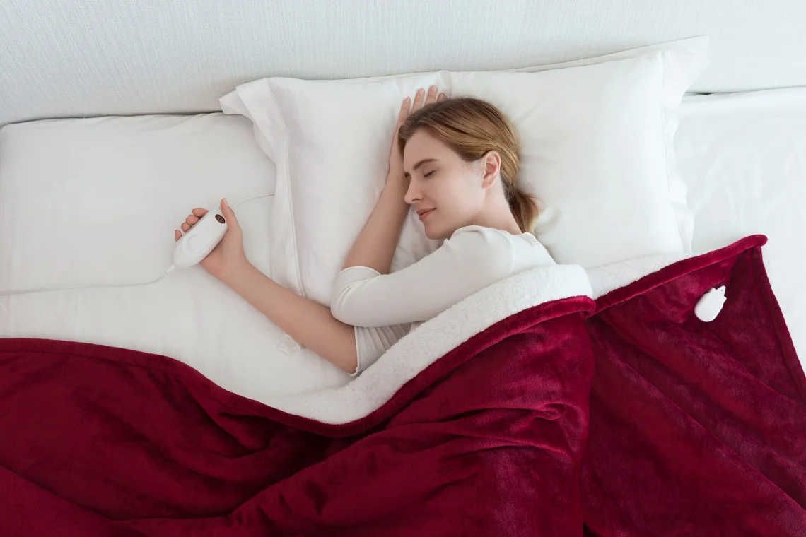 CE Approval 220-240V Electric Blanket Heating Throw Blankets with VDE Plug