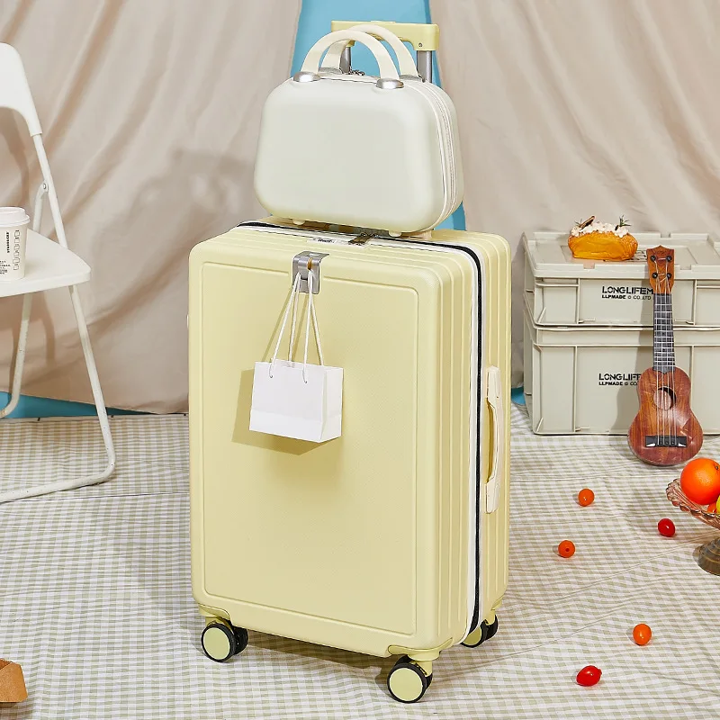 Multifunctional 2 Pieces ABS Suitcases Sets Travel Suitcase Travelling Bags Trolley Luggage with Cosmetic Bag