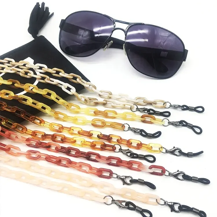Plastic Eyeglass Cord Glasses Strap Acrylic Sunglasses Rope Chain Acrylic Eye Glass Chains