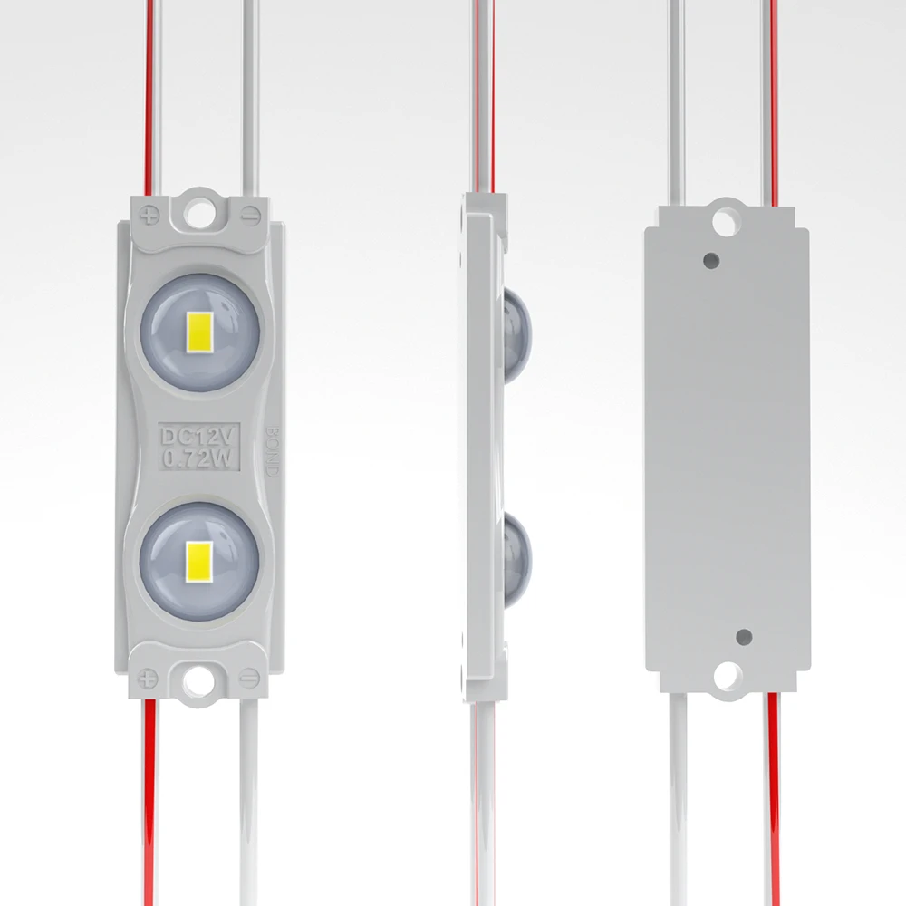 2 LED Modules for Sign 1.0W 6500K White Waterproof Decorative Light for Advertising Lightbox Letter with Tape Adhesive Backside