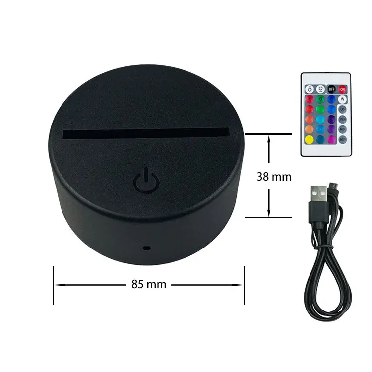 3D creative Led Lights Display Base LED Light Lamp Base 3d illusion lamp base 3D Night Light