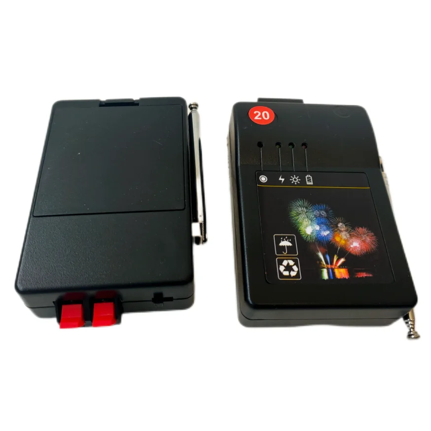 20 Cue Cold Electric Igniters Base Rotate Swing Wheel Wireless Remote Control Stage Fountain Fireworks Firing System
