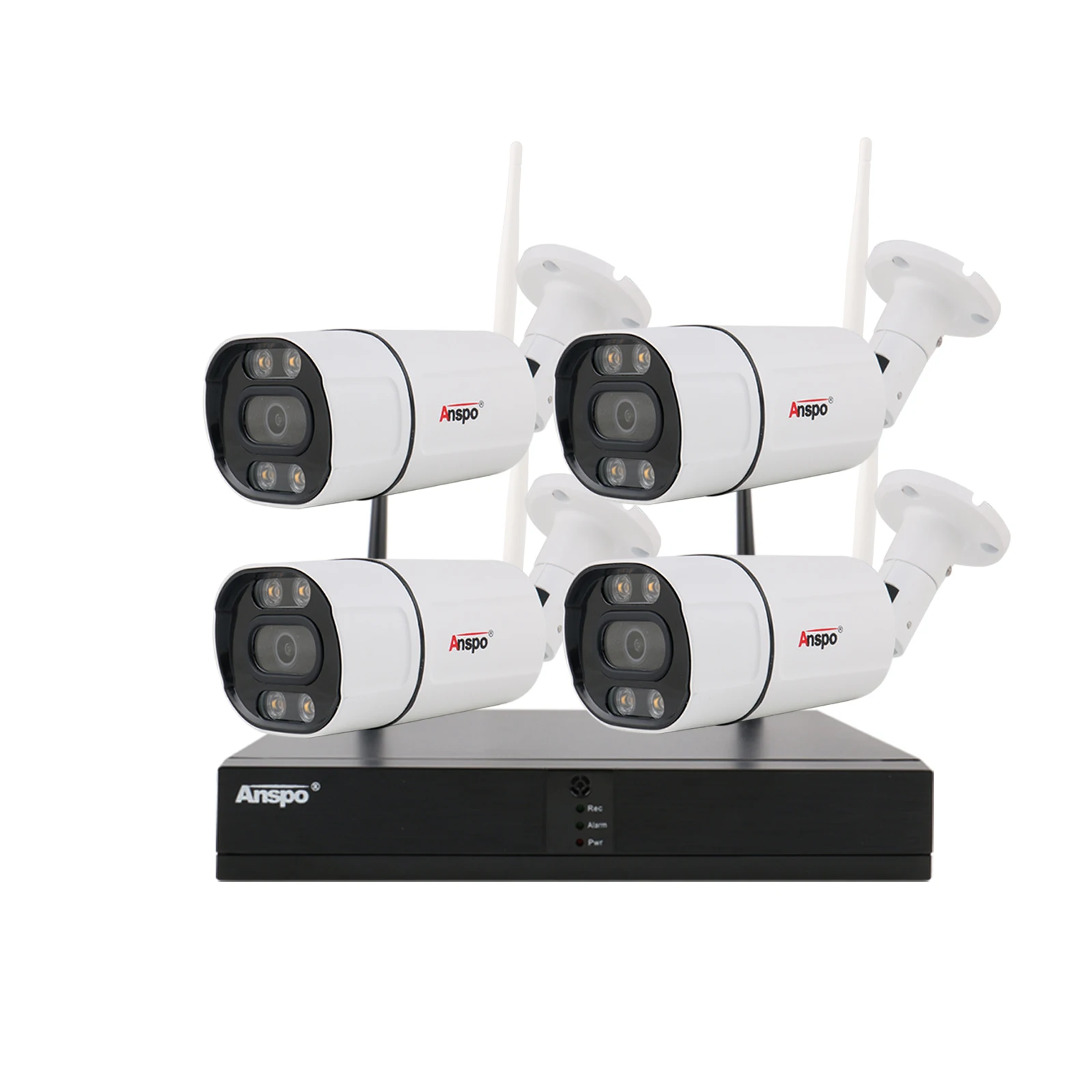 Anspo 5mp  4CH Wireless WIFI CCTV Security  Network IP Camera with NVR Kit CCTV camera  outdoor security cameras
