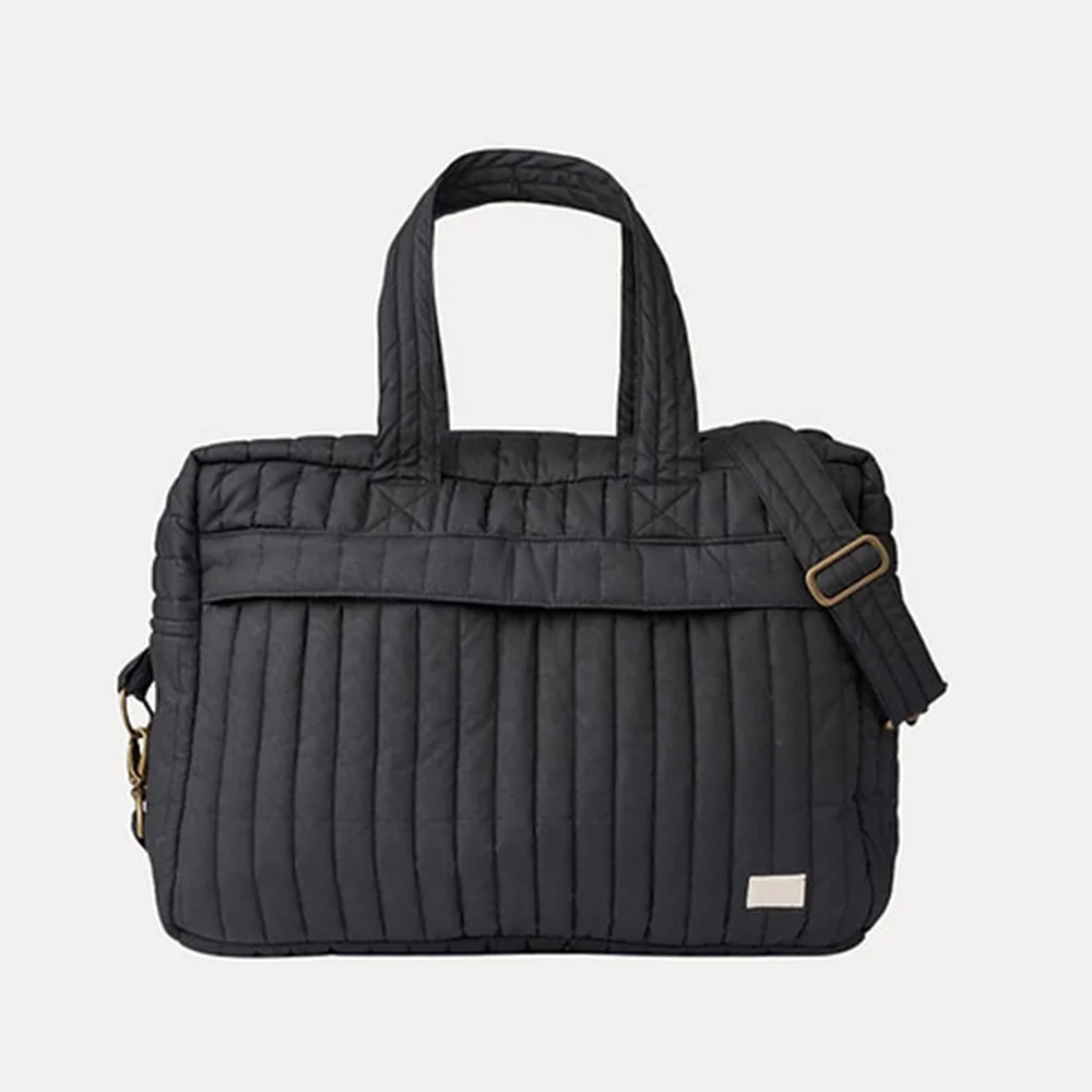 Custom Size Logo Quilted Padded Nylon Mom Mummy Mommy Diaper Nursing Tote Duffle Bag with Crossbody Strap