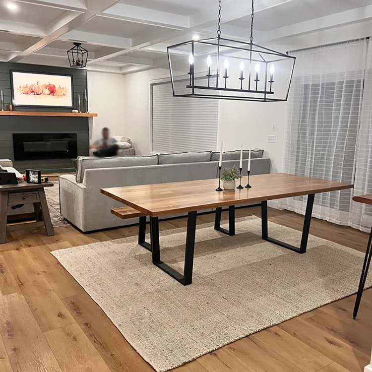 Minimalist Modern Wood Design Cheap Kitchen Furniture Large Home Decor Dine Room Nordic Luxury Wooden Mdf Dining Tables