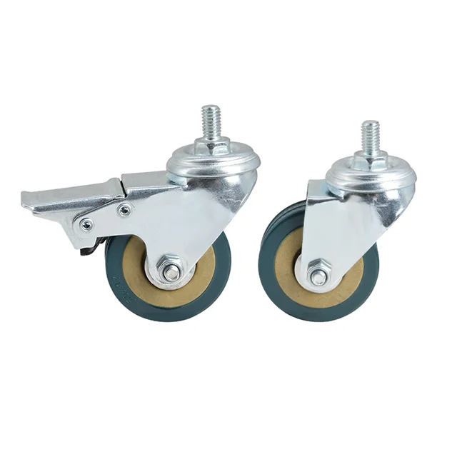 PVC caster wheels screw wheels for bed