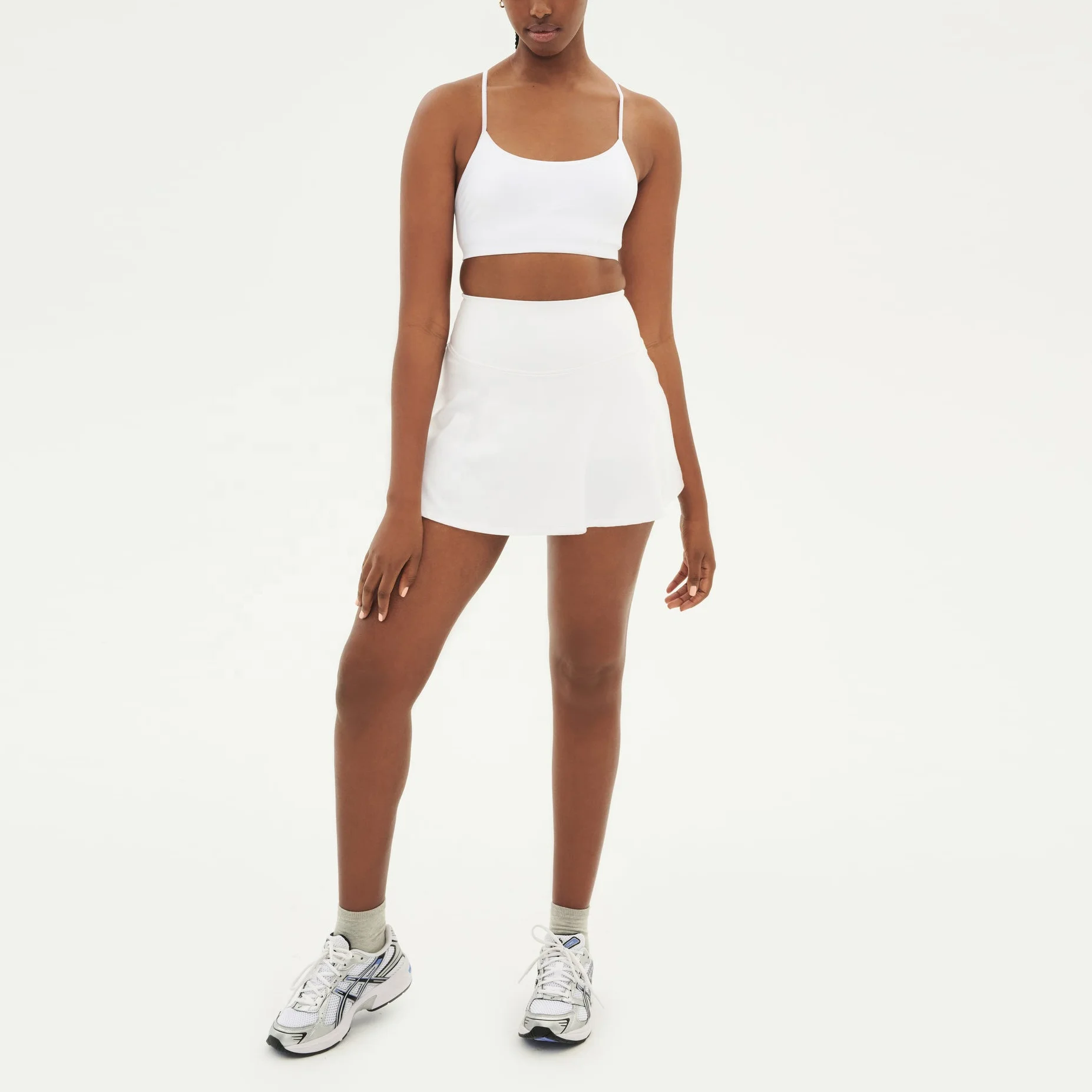 OEM Luxe Airweight Women Skort Tennis Gym Wear Nylon Spandex Skirt