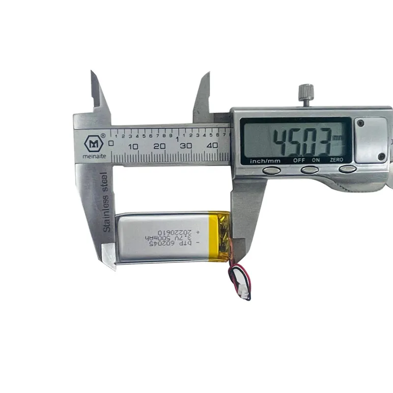 BIS Approved AAA 602045 3.7V 500mAh Smart Watch Batteries Rechargeable NMC Cells Li ion Battery 3.7V 500mAh Battery