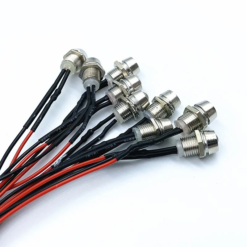 Индикатор сигнала питания устройства 8 мм белый светодиодный светодиод 5V 6V 12V 36V 24V