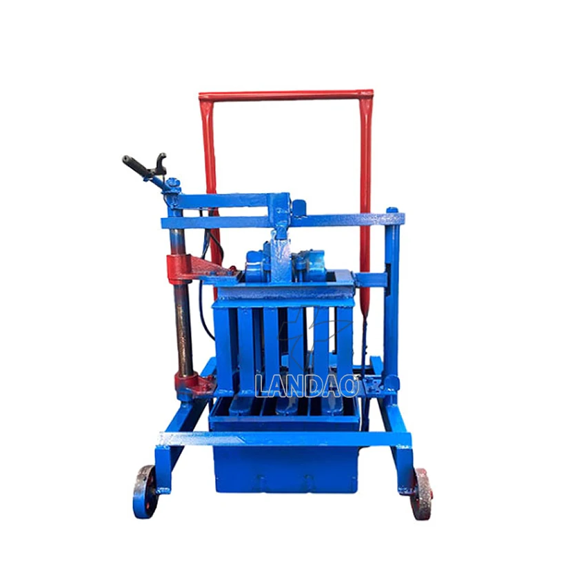Manual Hand Press Egg Laying Mobile Hollow Brick Qt40-3C Small Block Machine