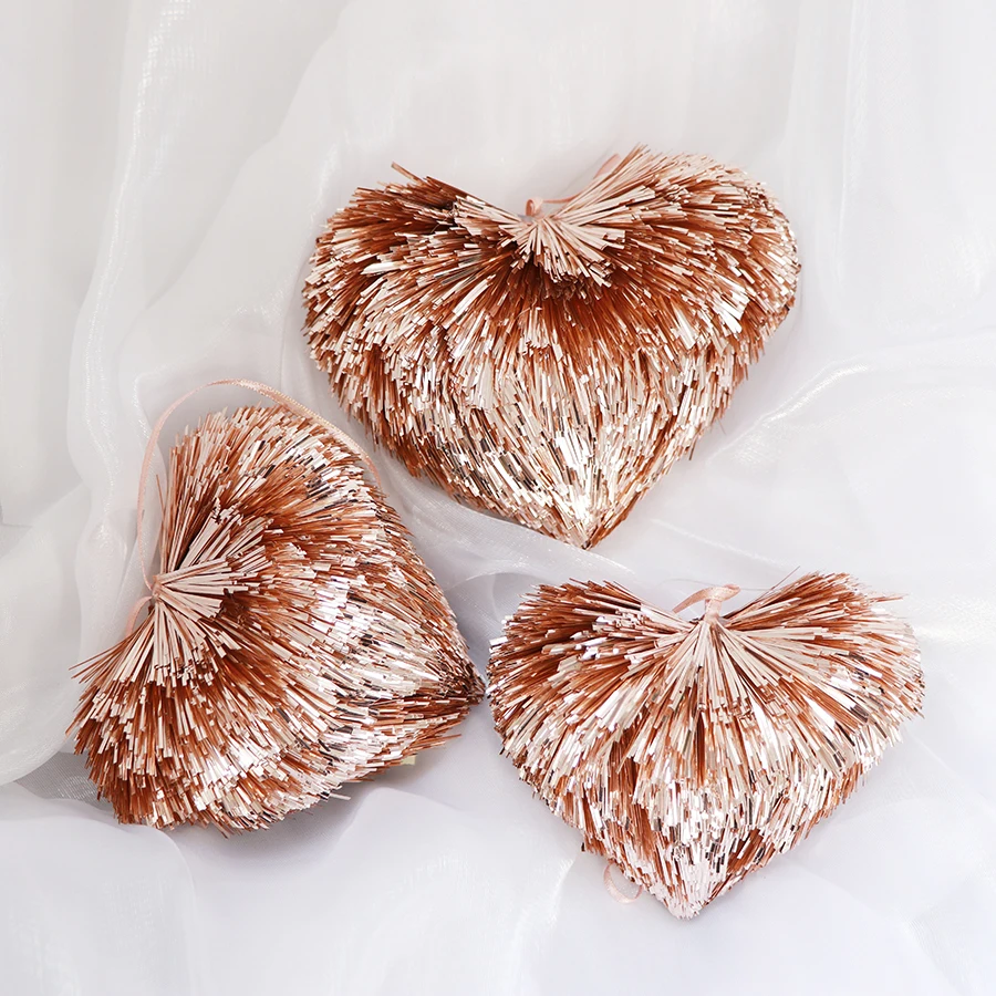 High quality PET material, environmentally friendly and exquisite heart-shaped Christmas ornament