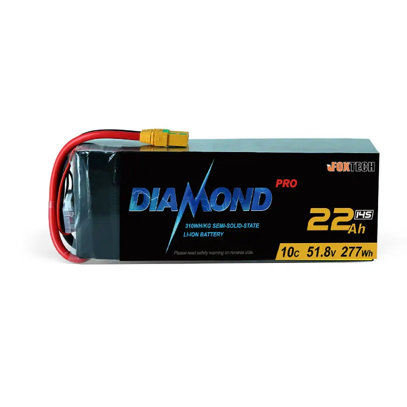 Custom Diamond Pro 310wh/kg Series 6S 12S 14S 22000mAh 25000mAh 30000mAh 33000mAh Semi Solid State Batteries Li-ion Battery Pack