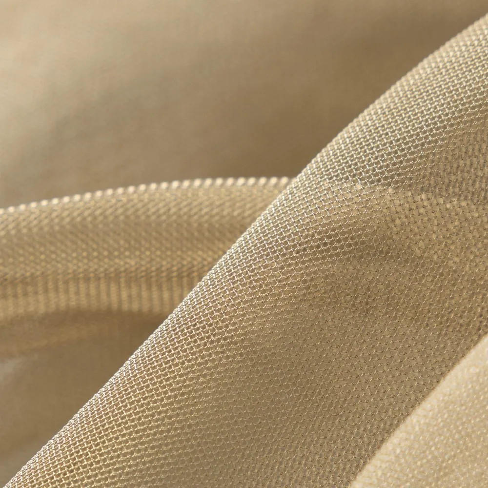 Lightweight Breathable Knitted 100% Silver Fiber Rfid Blocking EMF Shielding Mesh Fabric for Canopy & Curtain