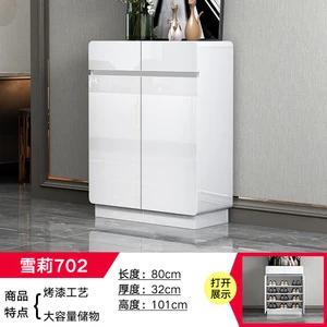 Modern wooden shoe cabinet white for entrance shoe rack cabinet minimalist home furniture