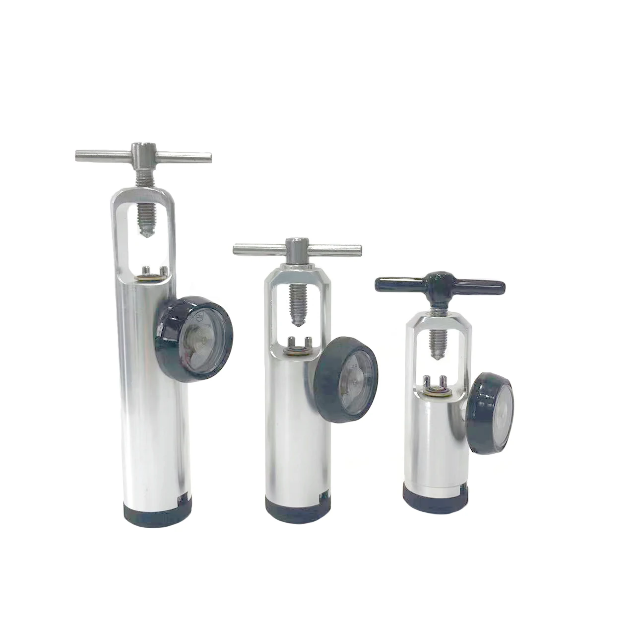 CGA870 Oxygen Flow Control Regulator Pin Index Click Style High Pressure Gas Reducer With Black T Hand