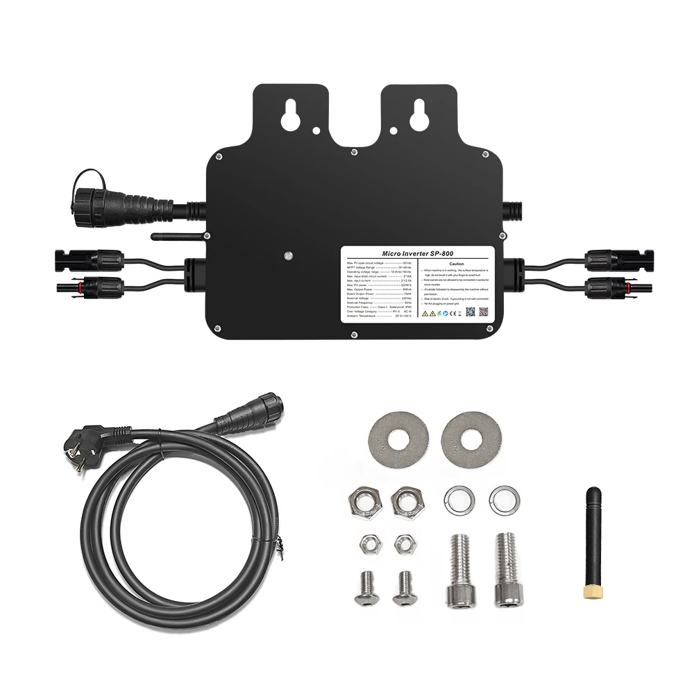 Solar Grid Micro Inverter 800W Built-in relay MPPT Plug And Play Microinverte SP800 Micro-wechselrichter 800w