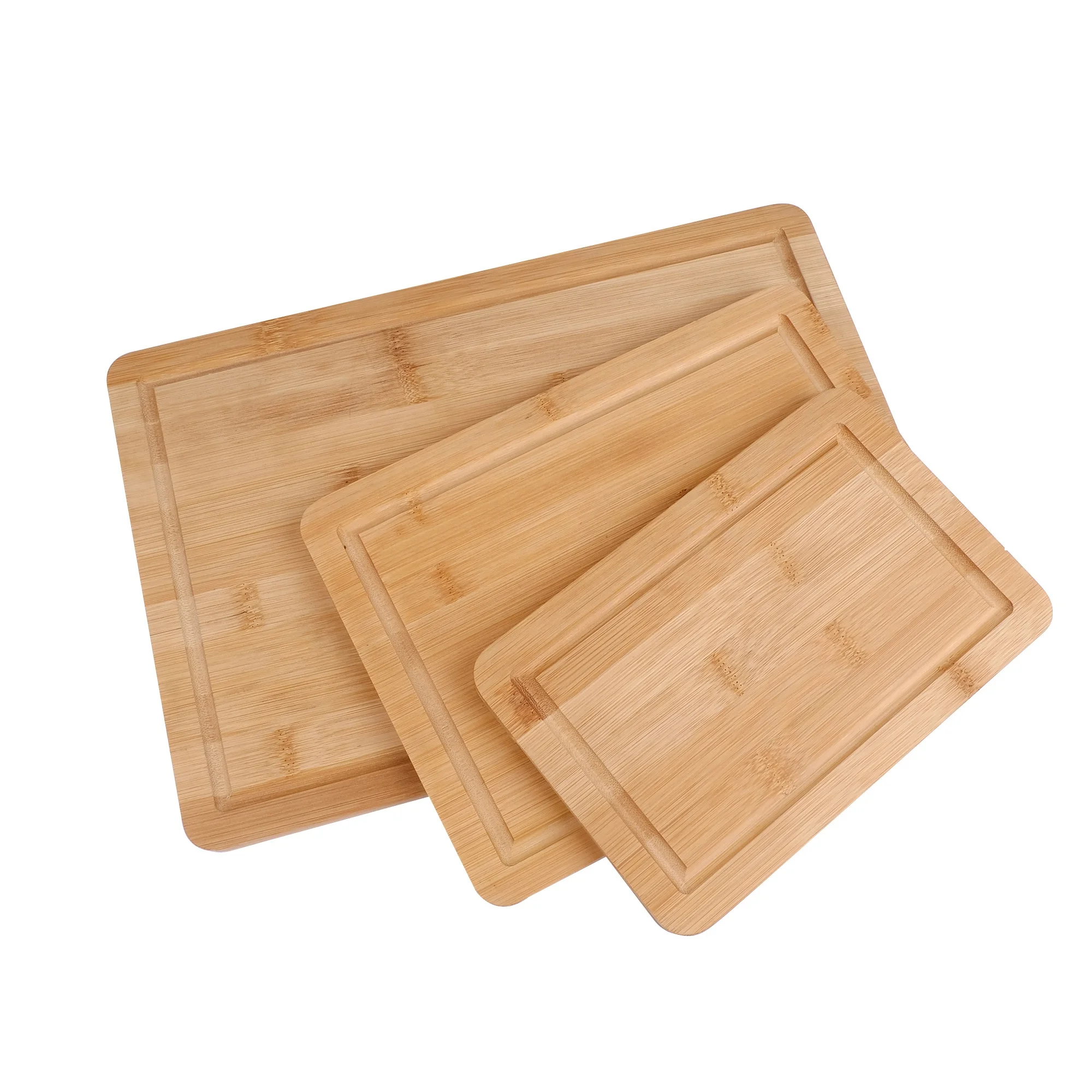 
Bamboo Cutting Board with Juice Groove (3-Piece Set) 