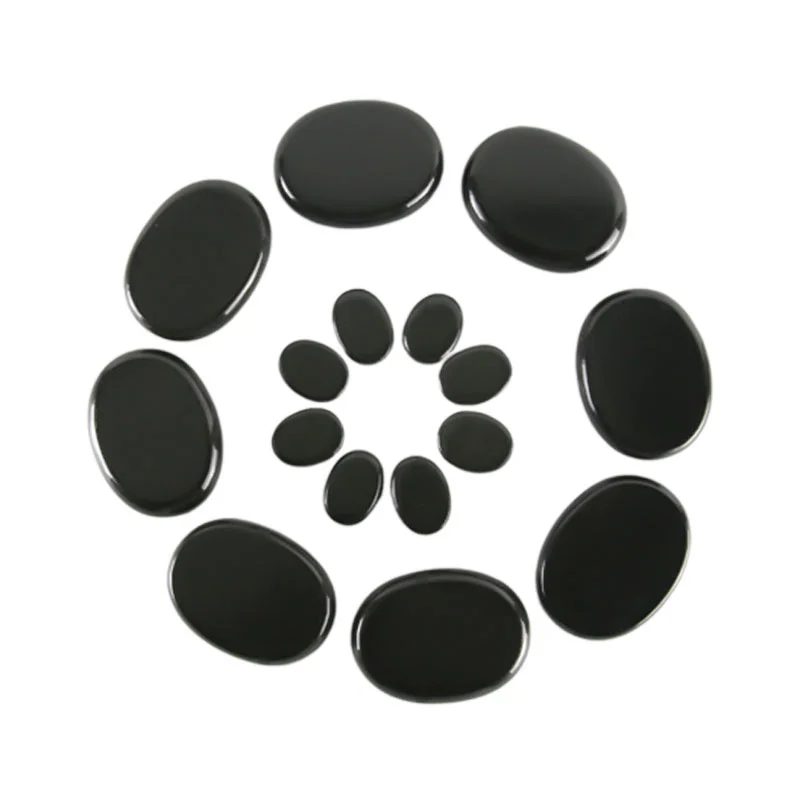 2024 Massage Stones For Body Hot Stone Massage Set With Heater 16 Pcs Health Energy Spa Lava Basalt Round Massage Tool Stones