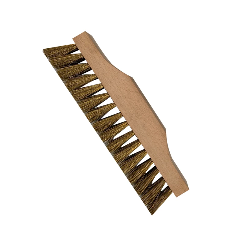 copper cleaning brush non magnetic anti-static non sparking wooden handle 310mm safety tools brass brush