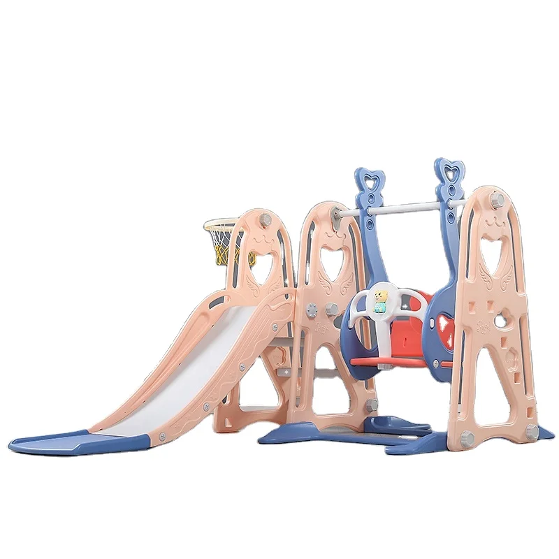 kids indoor play set slide baby plastic slide and swing toy children playground