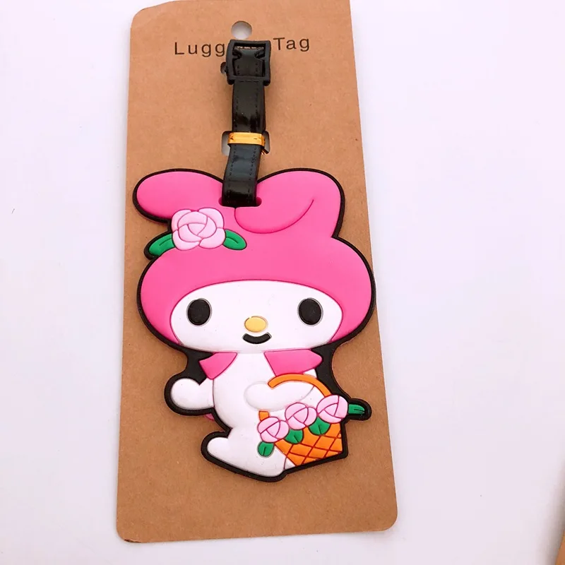 46 Color High quality Cute Kuromi Cartoon Soft PVC luggage tag for backpack luggage case decoration