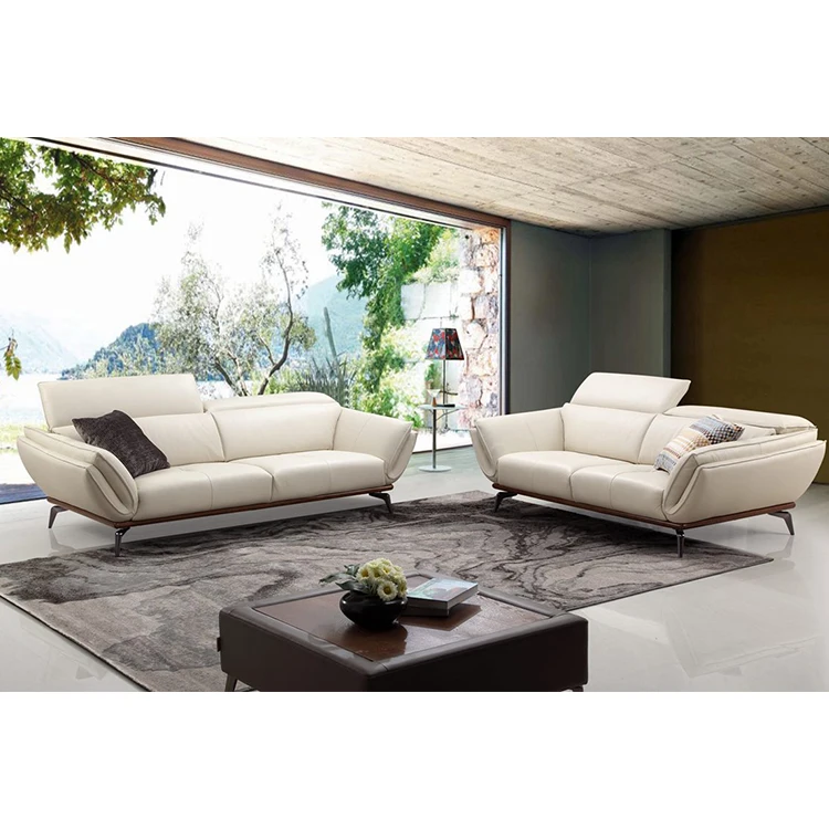Wholesale factory directly genuine leather modern simple luxury furniture 3+2 seats farmhouse leather sofa