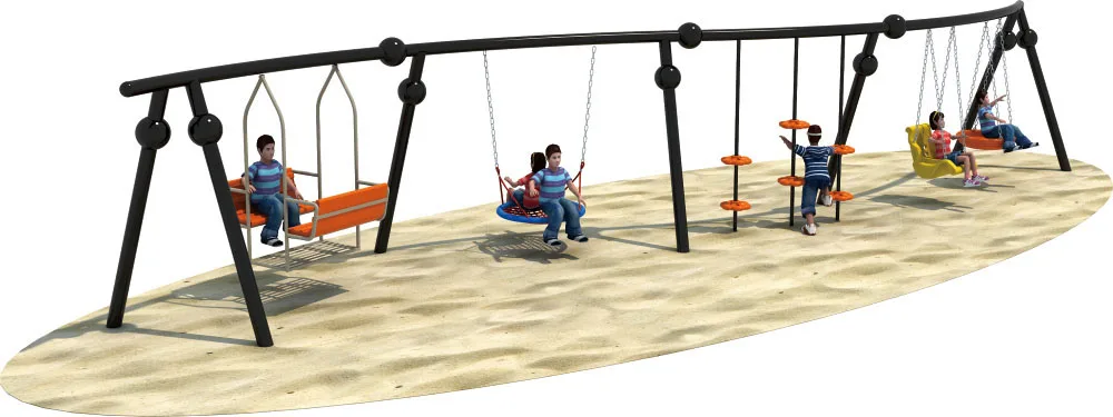 Kid Metal Play Equipment Outdoor Playground Swing Set