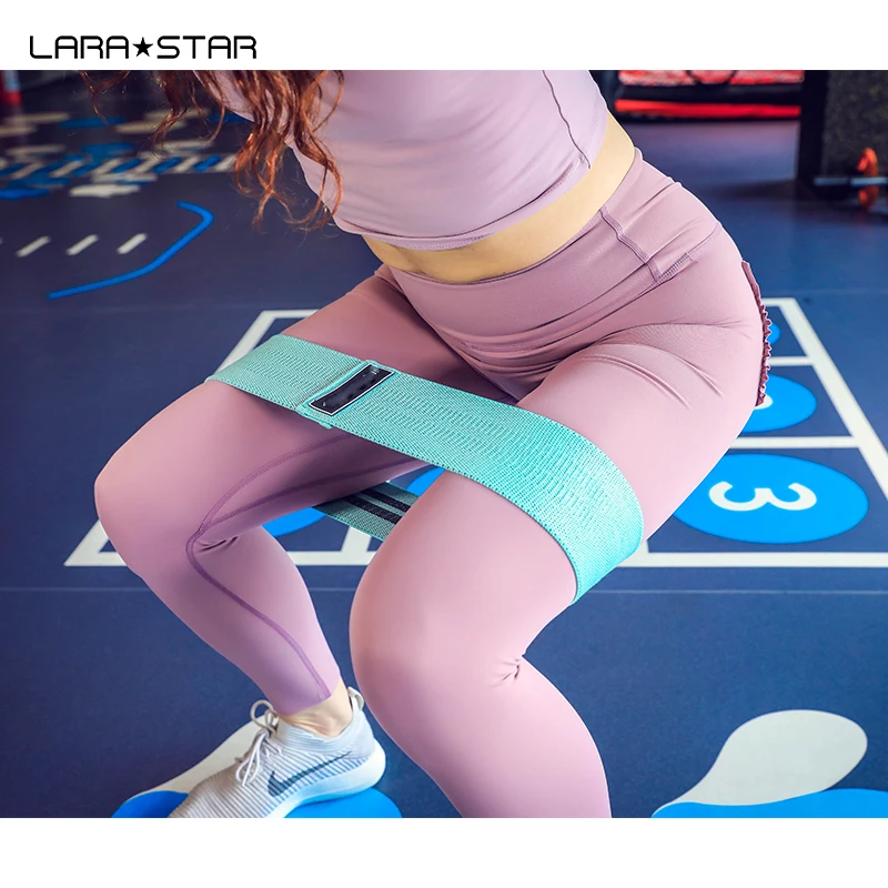 Custom Workout Resistance Band Booty Loop Comfortable Printed Fabric Exercise Leg Hip Circle Band, Fitness Elastic Glute Bands