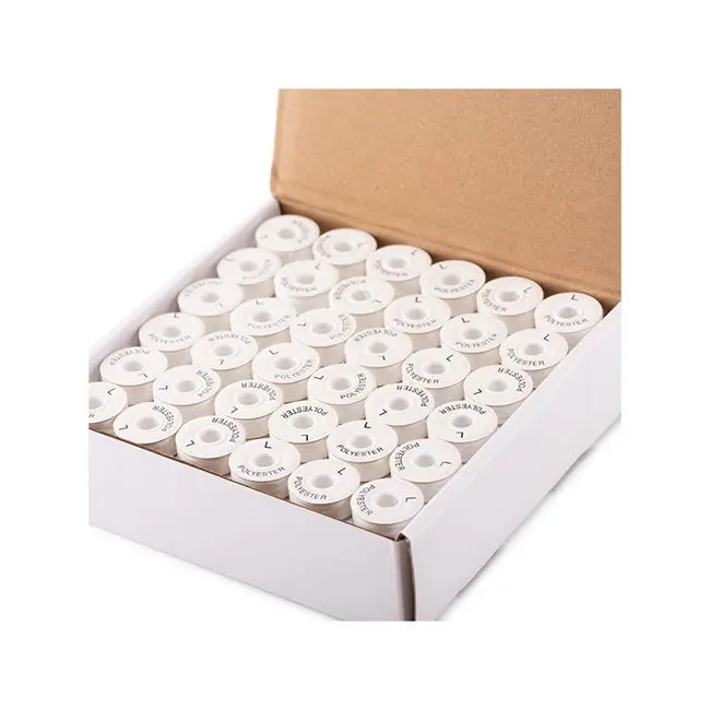 High-tenacity Paper Bobbins Polyester Thread For ALL Embroidery Machine Brother Pre-wound Bobbins Style L 70d/2