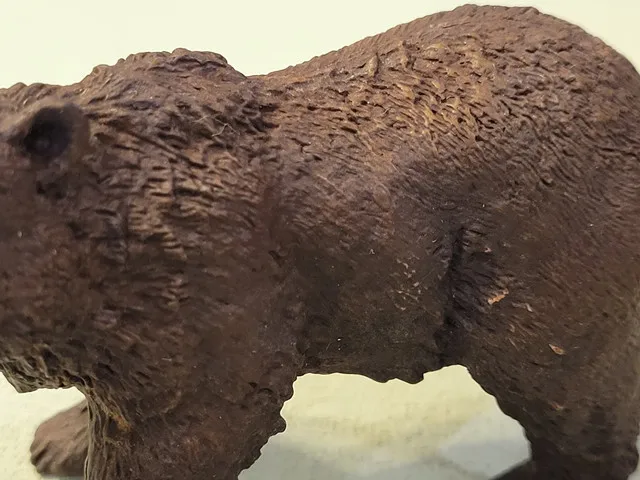 Copper grizzly bear ornament realistic style brass decoration business gift home accessories sculptures decoration