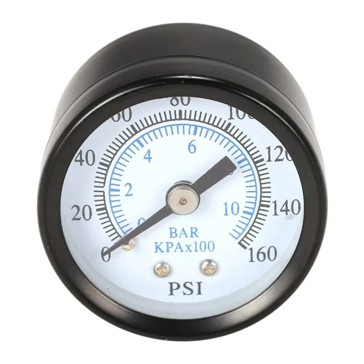 Мини манометр для топлива, воздуха, воды, масла 0-160 Psi/0-10 бар 1/8 дюйма NPT резьба