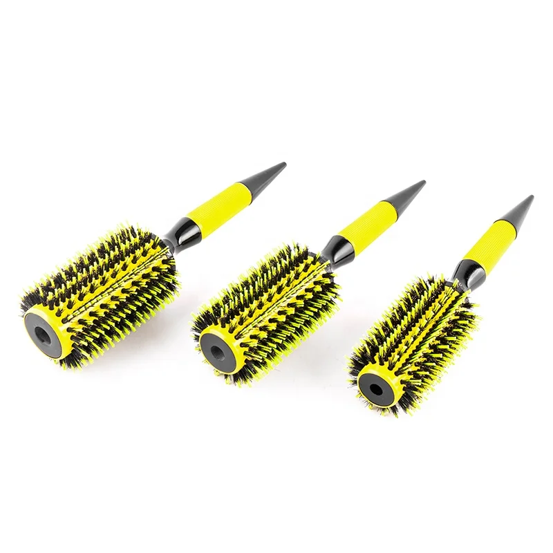ISO 9001 Best Hair Brush Manufacturers Styling Wood Round Curling Hair Brush With Boar Bristle