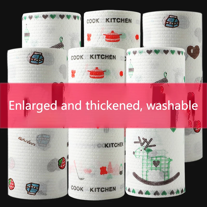 25*25cm  Disposable Dish Cloths, Food Oil Absorbing Reusable Wipes  50pieces