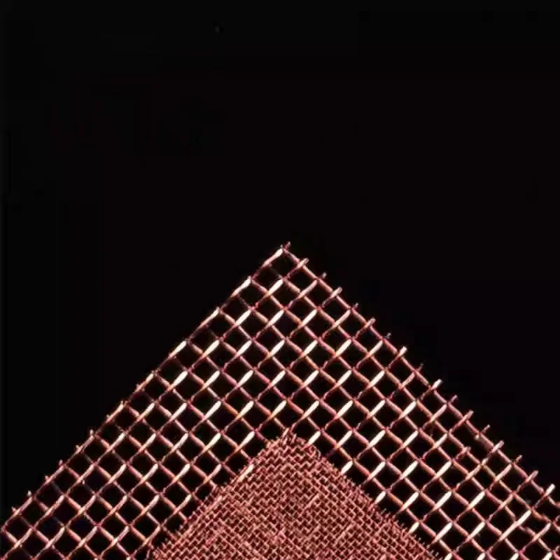 Factory Selling Pure Metal Mesh Screen Red Copper Wire Mesh Electromagnetic Wire Copper Knitted For Distillation