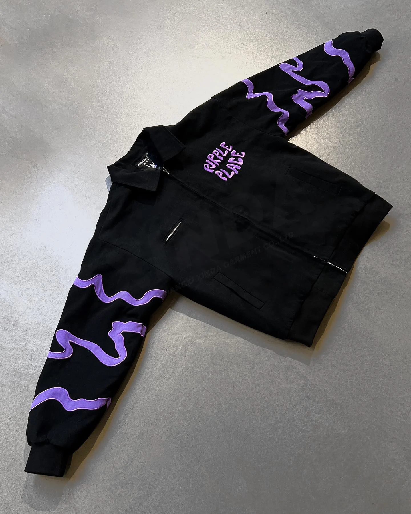 New fashion denim tears flat embroidery printed high street same style washed retro denim jacket for men