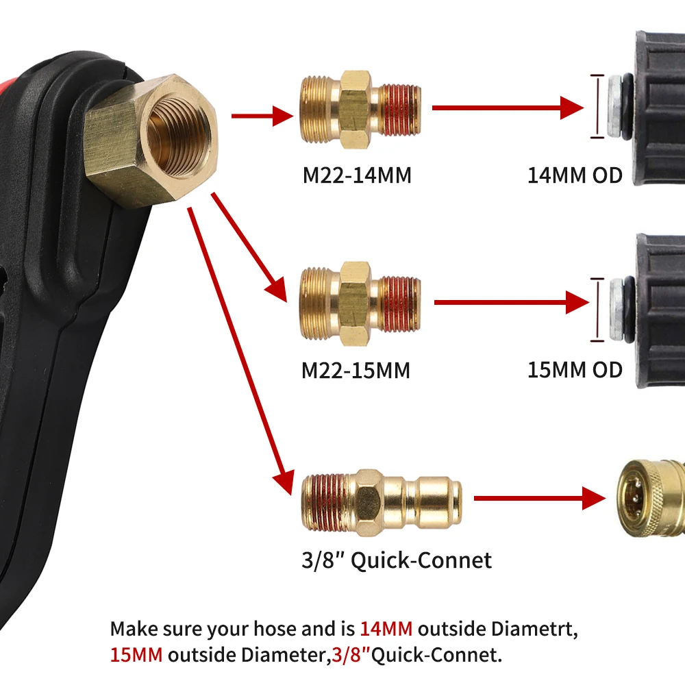 custom car 4000 psi spray high pressure washer gun with sprinkler head parts