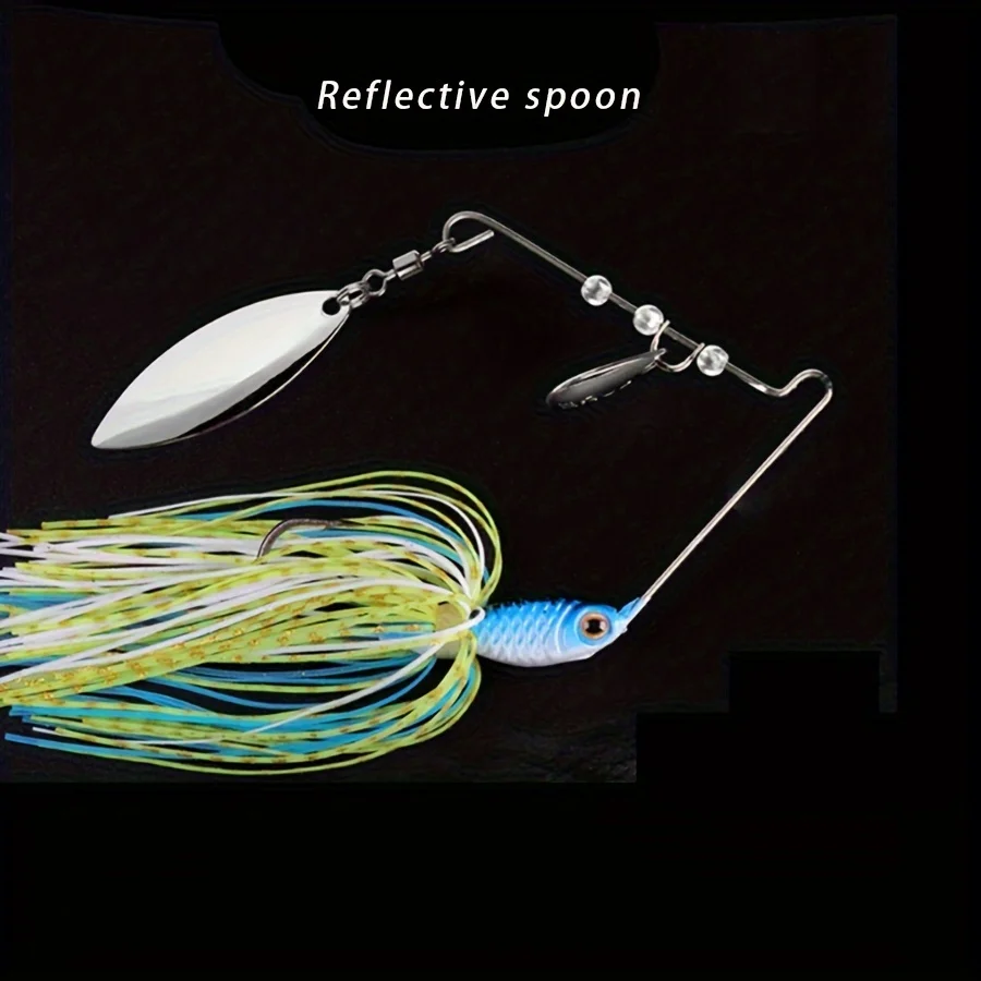 4pcs Spinnerbait Double Willow Fishing Lures Spinner Baits for Bass Fishing